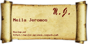 Meila Jeromos névjegykártya
